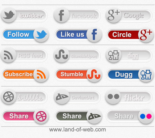 Social Toggles PSD